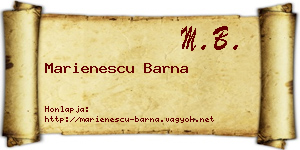 Marienescu Barna névjegykártya